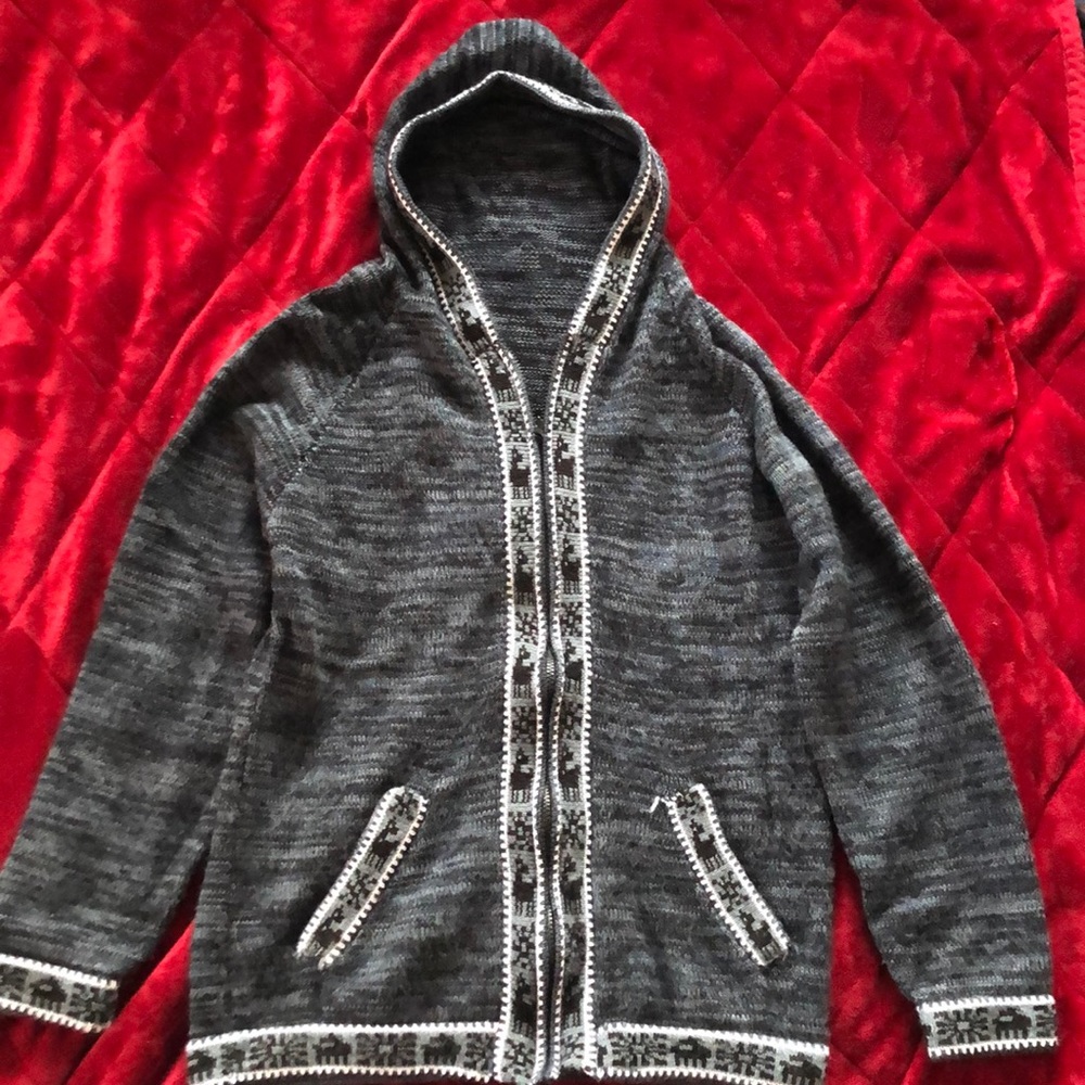 Alpaca wool zip up hoodie from Argentina